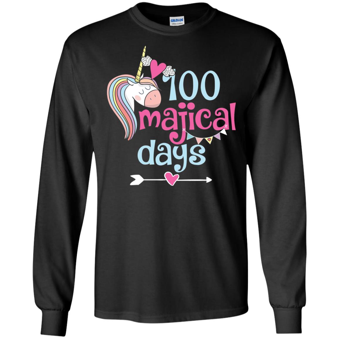 100 Days Of School T-shirt 100 Magical Days Unicorn