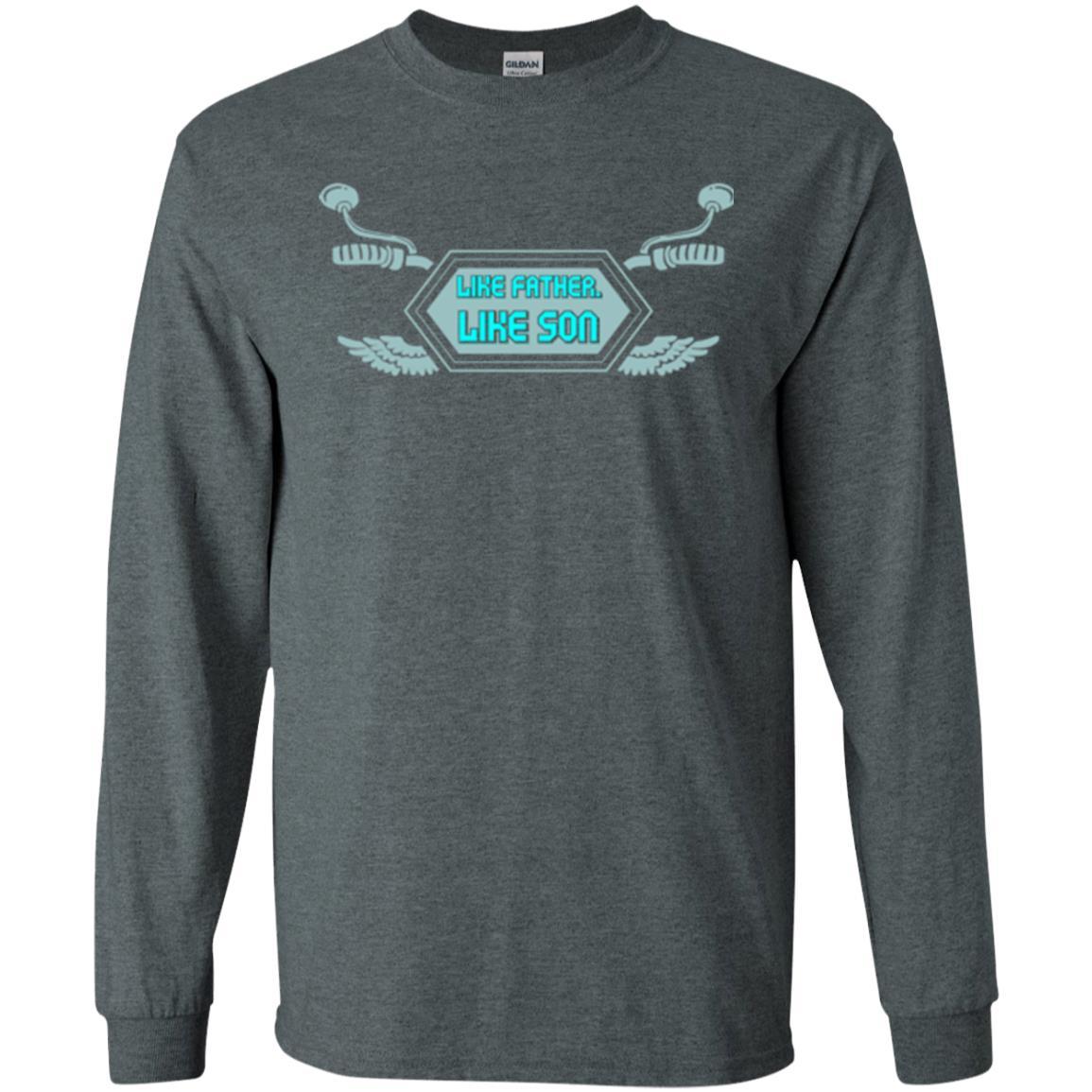 Motocross T-shirt Like Father Like Son Dark Heather