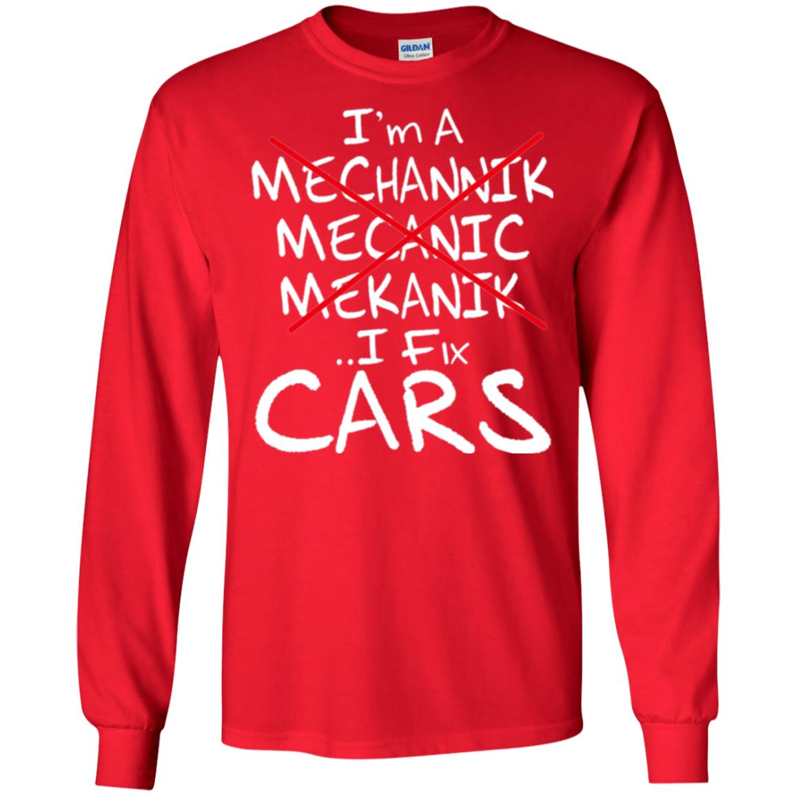 Mechanic T-shirt I Fix Cars Red