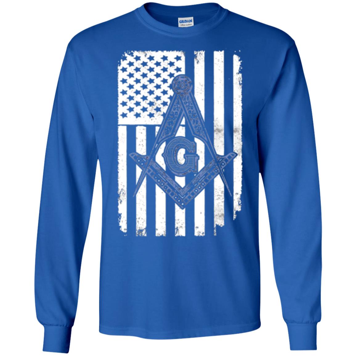 Freemason Usa Flag Logo Freemasonry America T-shirt Royal