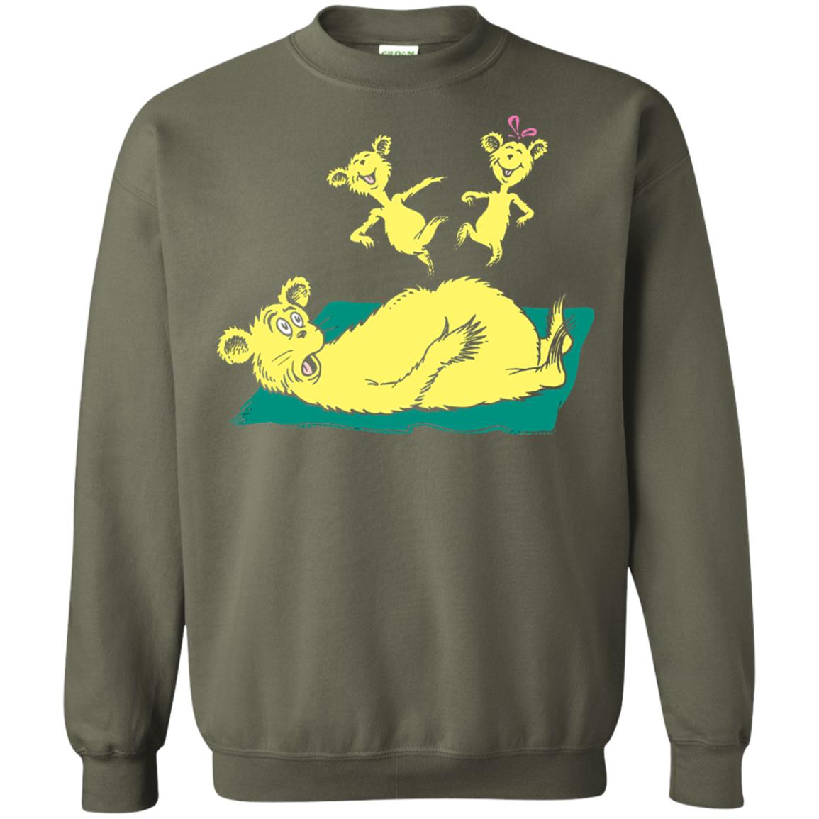 Dr. Seuss Hop On Pop Book Lover T-shirt Military Green