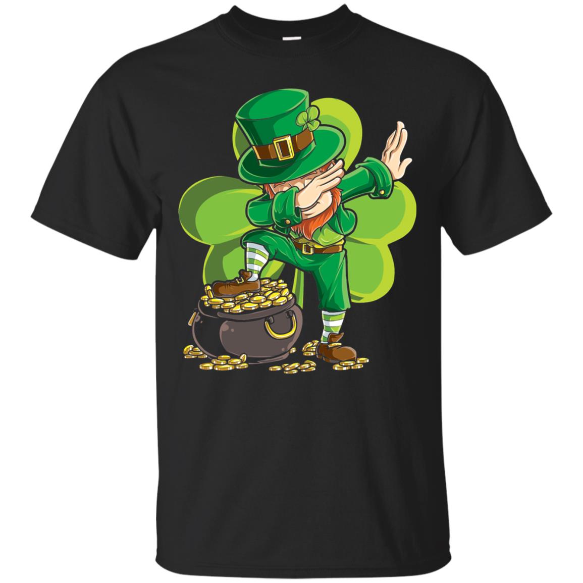 Dabbing Leprechaun St Patricks Day T-shirt Black