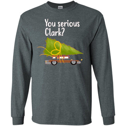 Christmas T-shirt You Serious Clark Dark Heather