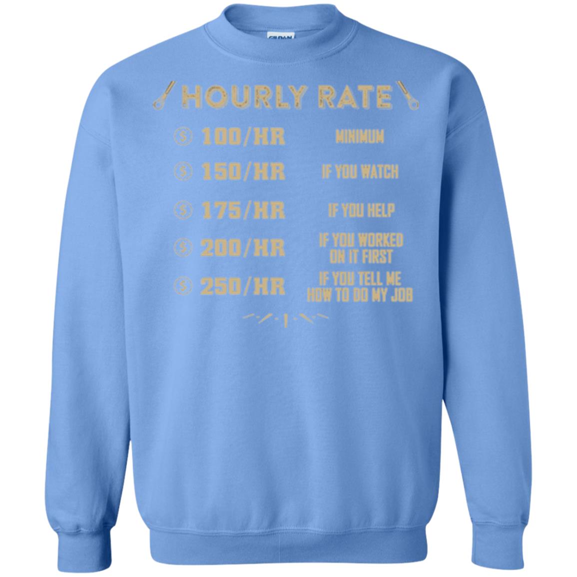 Mechanic T-shirt Mechanic Hourly Rate Carolina Blue