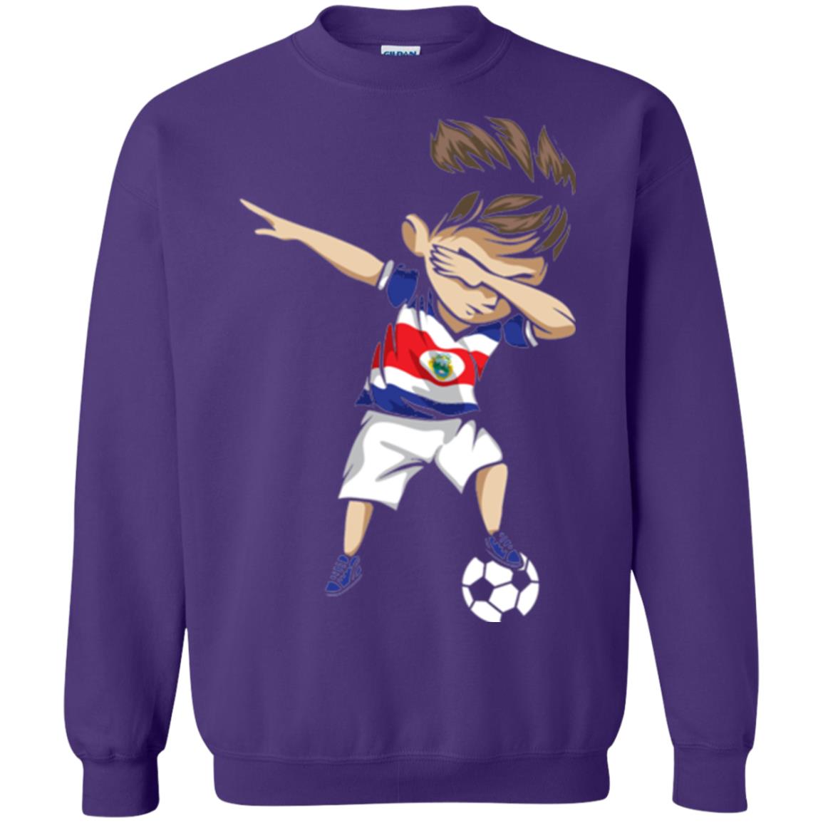 Dabbing Soccer Boy Costa Rica Jersey Football Shirt Purple