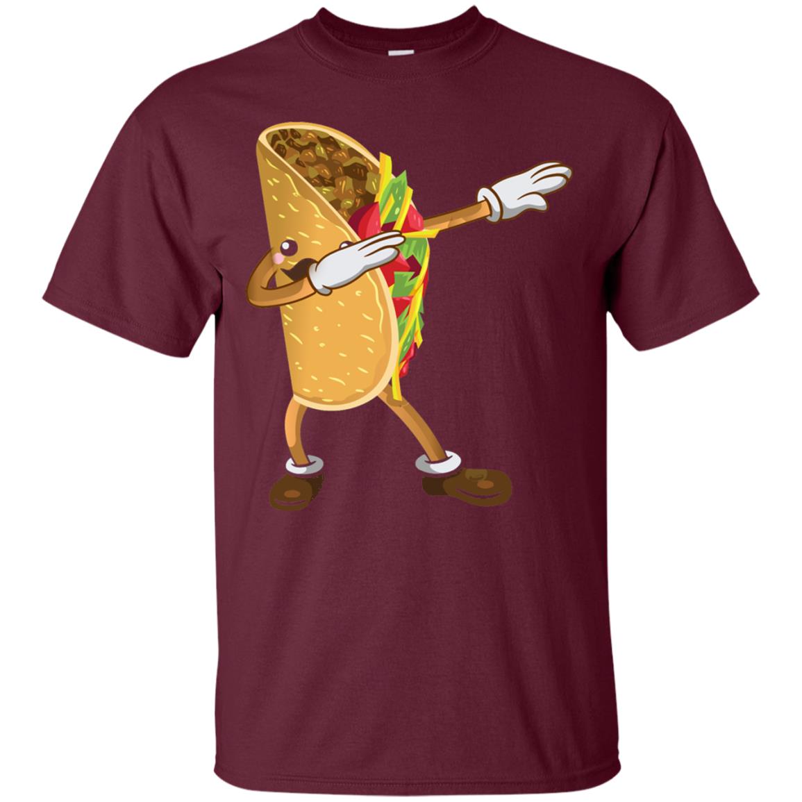 Dabbing Taco Shirt Funny Cinco De Mayo 2018 Maroon