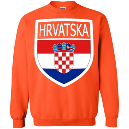 Croatia Shield T-shirt Hrvatska Patch Croatian Flag Badge Orange
