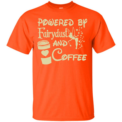 Powered By Fairydust And Coffee Shirt Orange