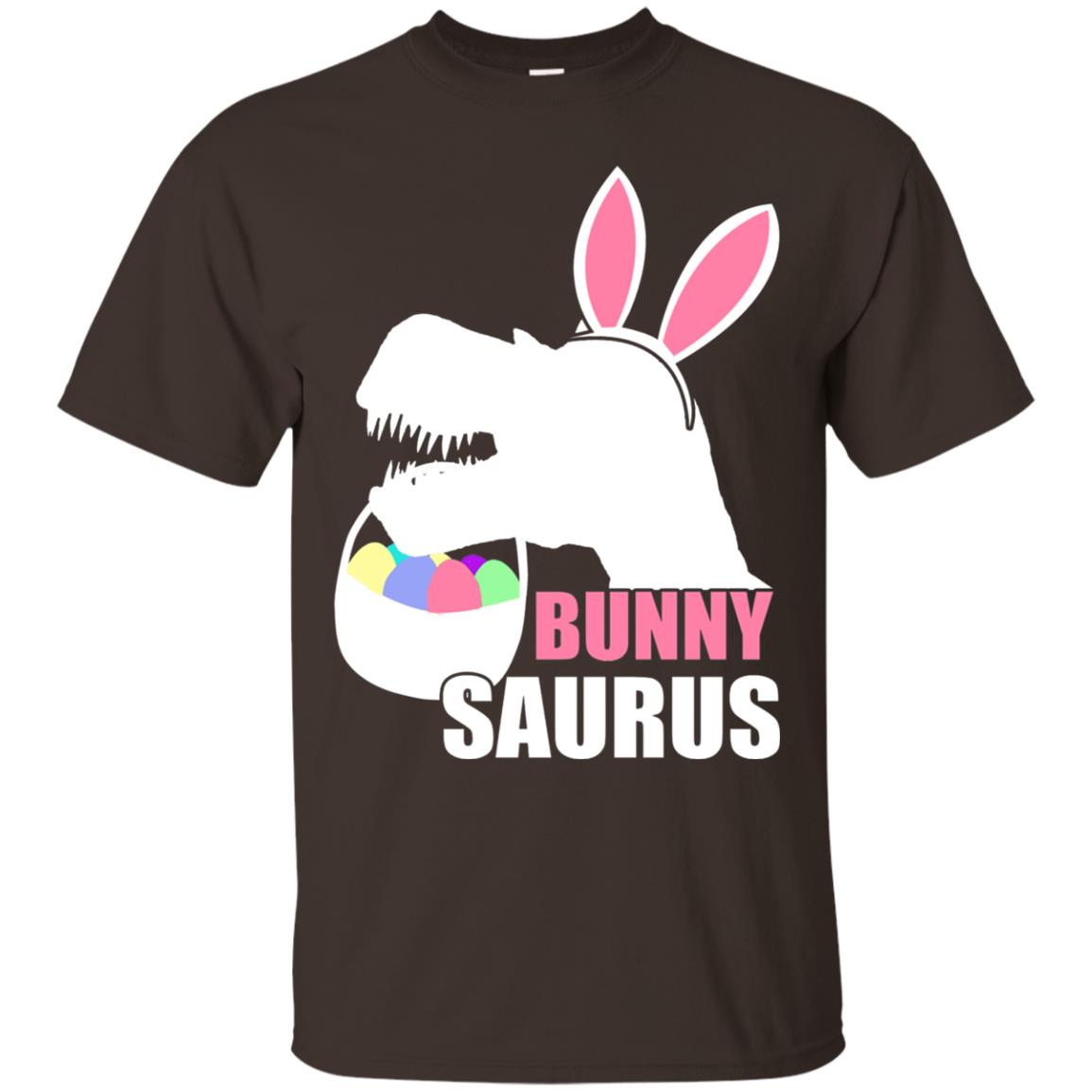 Bunnysaurus Easter Dinosaur Lover Shirt Dark Chocolate