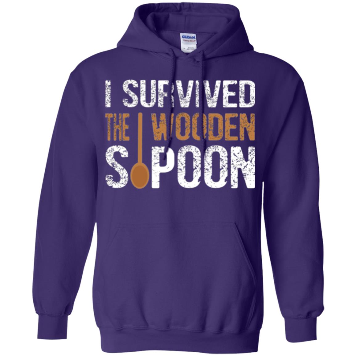 Spoon T-shirt I Survived The Wooden Spoon Purple
