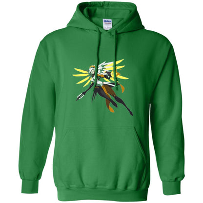 Overwatch Mercy Battle Ready Spray T-shirt Irish Green