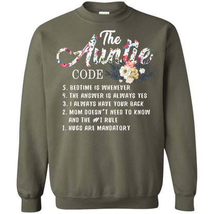 The Auntie Code Shirt For Womens Military Green
