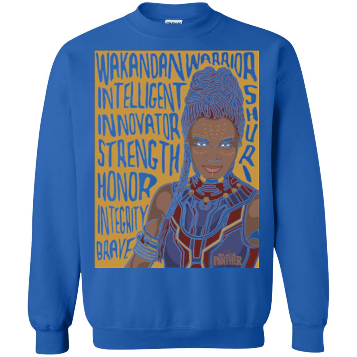 Black Panther Movie Shuri Word Art T-shirt Royal