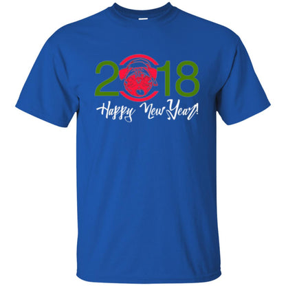 Dog Lovers T-shirt Happy New Year 2018 Royal