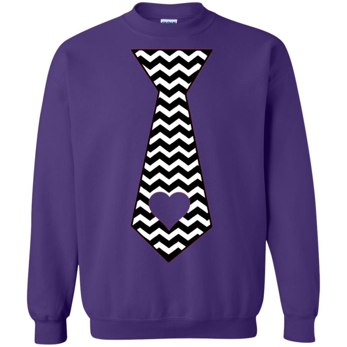 Valentines Day T-shirt Tie Heart Purple