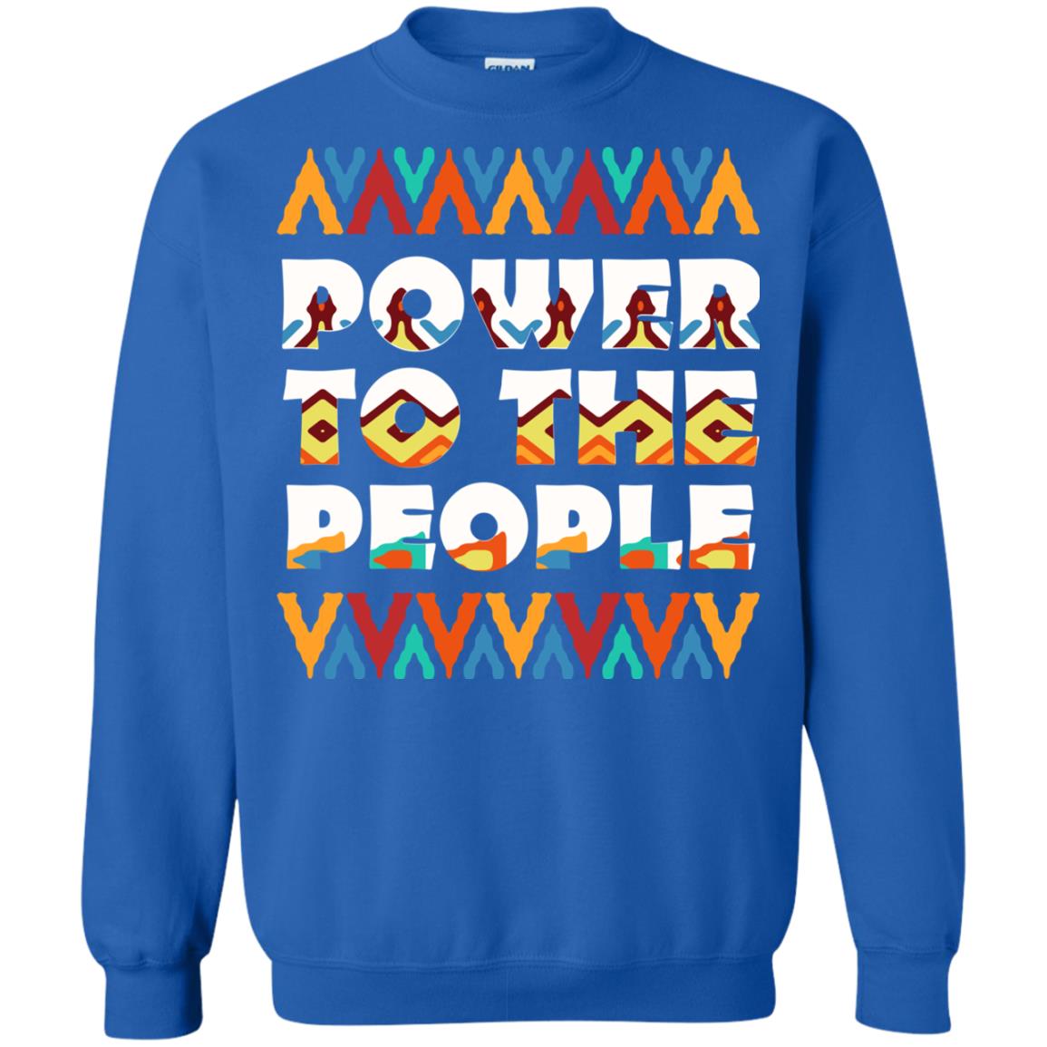 African American T-shirt Power To The People Royal