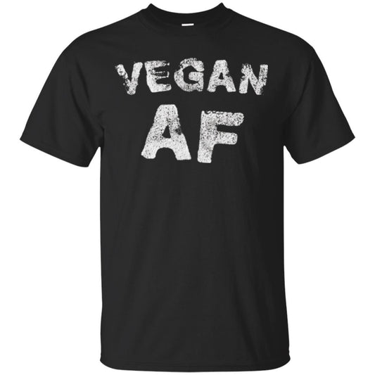 Vegetarian T-shirt Vintage Vegan Af T-shirt Black
