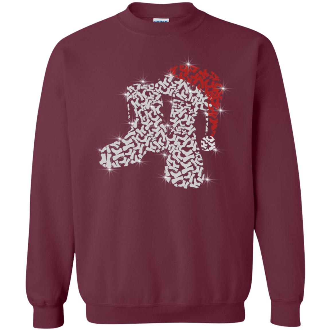 Veteran Boot With Santa Hat Merry Christmas Gift Shirt For Mens Womens Maroon