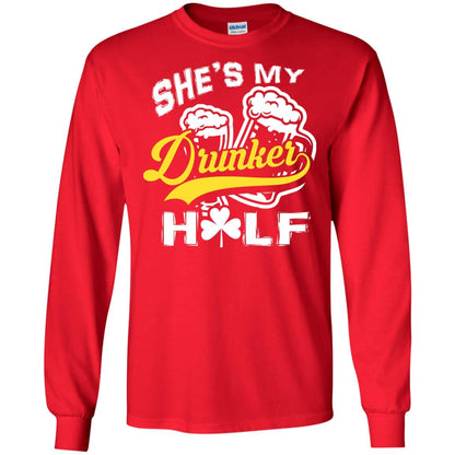 She_s My Drunker Half Saint Patrick_s Day T-shirt Red