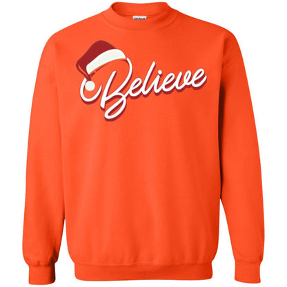 Christmas T-shirt Believe In Santa Claus Orange