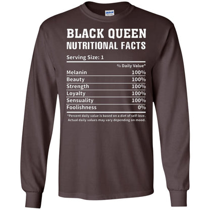 Nubian T-shirt Black Queen Nutritional Facts Dark Chocolate