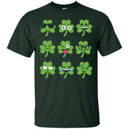 Emoji Shamrock St. Patrick_s Day T-shirt Forest