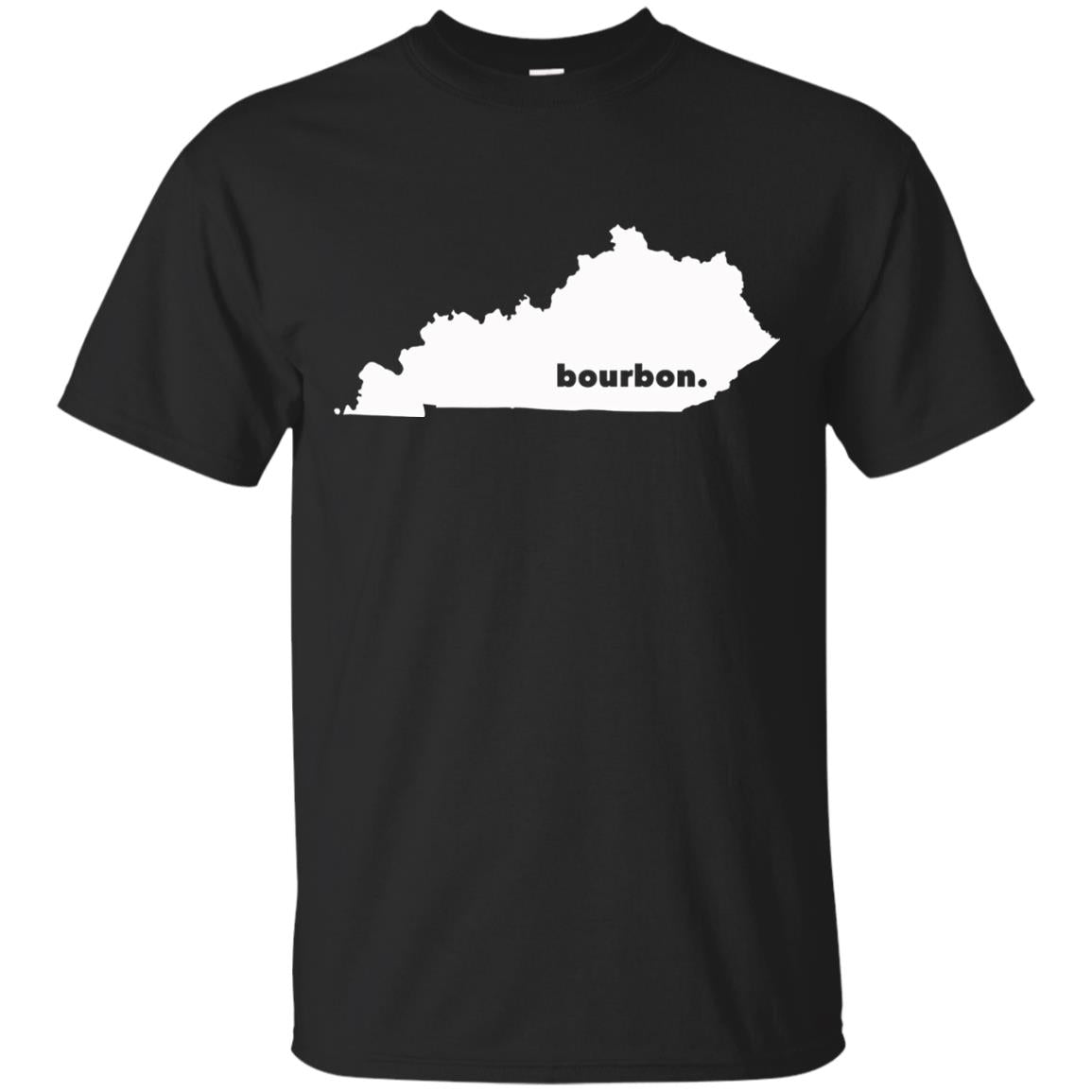 Kentucky T-shirt I Bourbon State Map Black