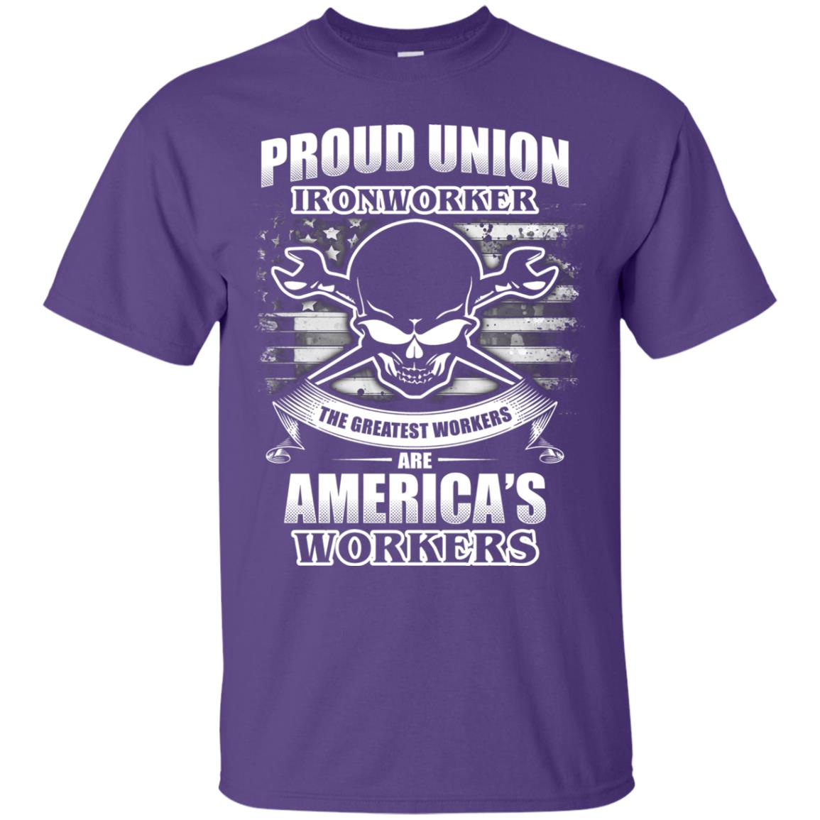 Proud Union Ironworker The Greatest Workers Are America_s Workers T-shirt Purple