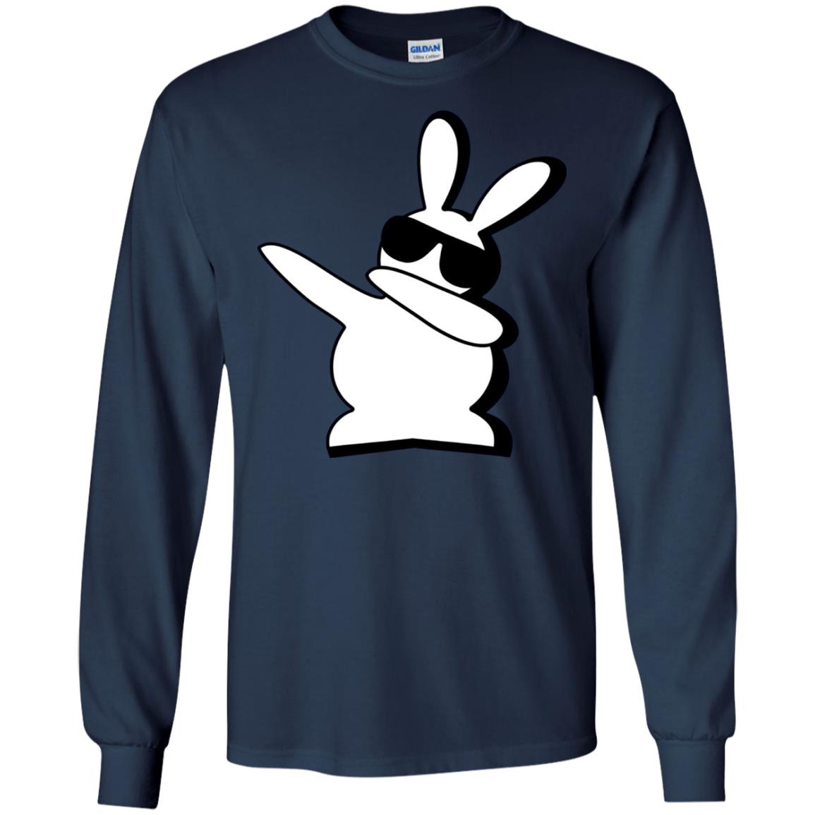 Dabbing Hip Hop Bunny Easter Dab Rabbit Dance T-shirt Navy