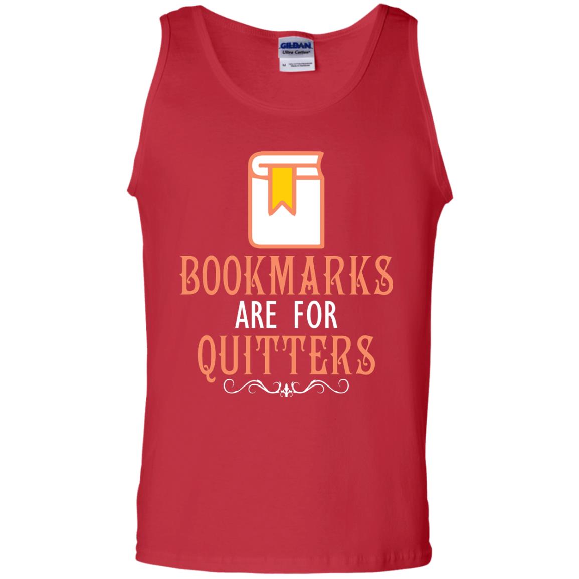 Bookmarks Are For Quitters Book Reader T-shirt Red