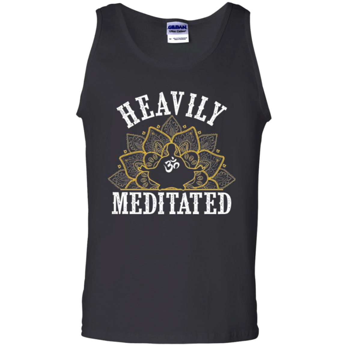 Funny Heavily Meditated Yoga Meditation T-shirt Black