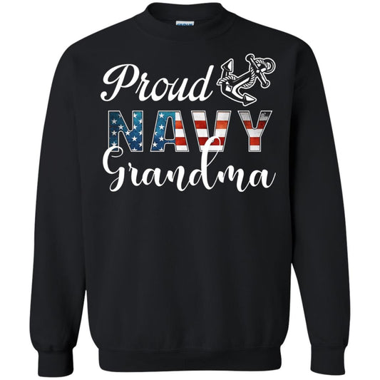 Proud Navy Grandma Military Mama Shirt Black