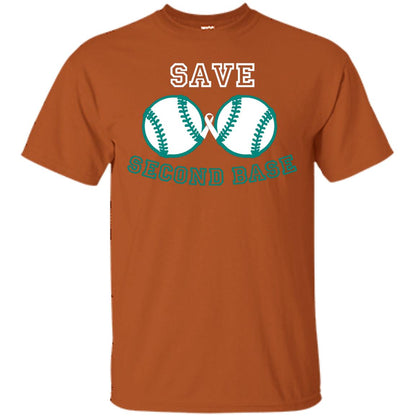 Save Second Base Breast Cancer T-shirt Texas Orange