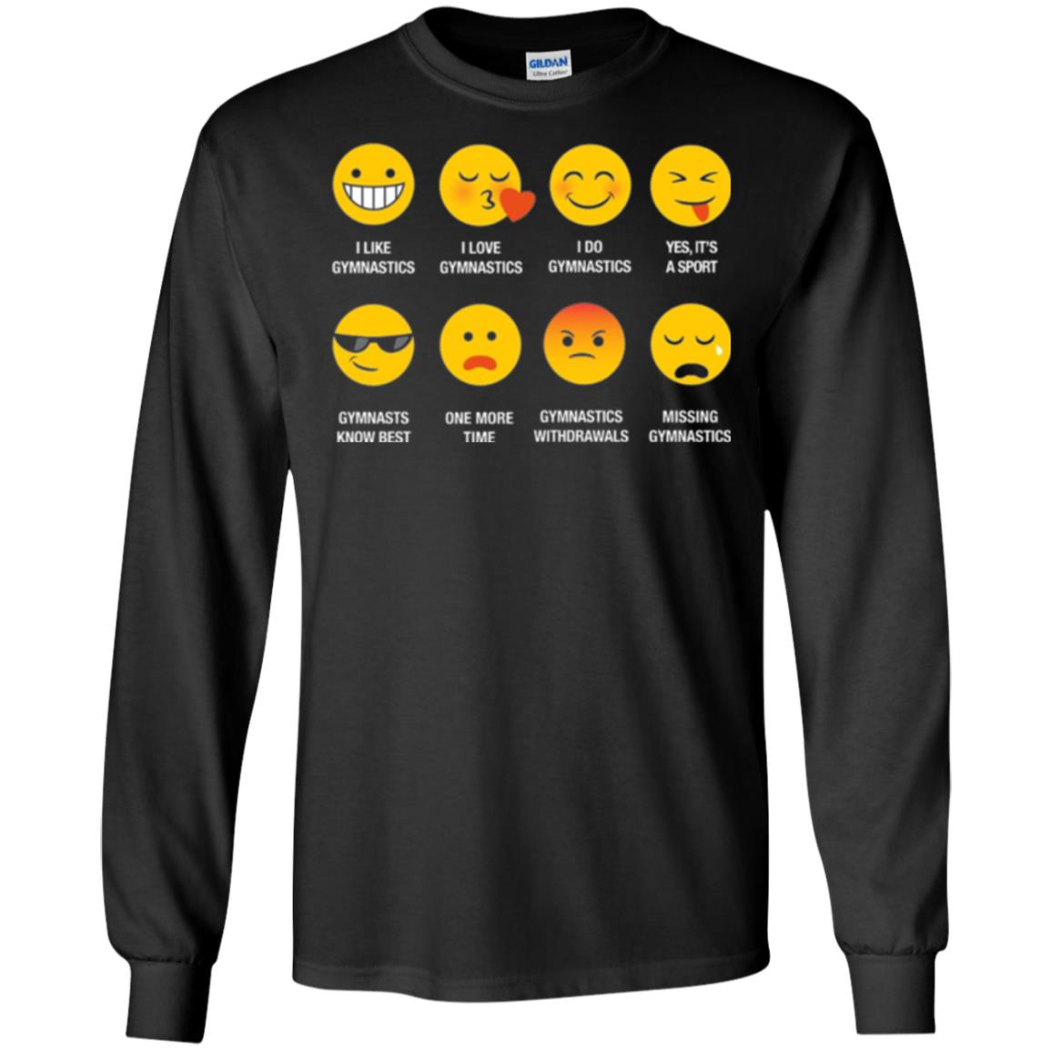 Gymnastic Lovers T-shirt Emoji Black