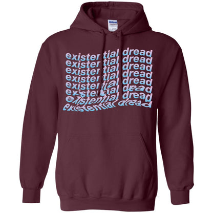 Existential Dread Waves Melting Distortion Aesthetic T-shirt Maroon