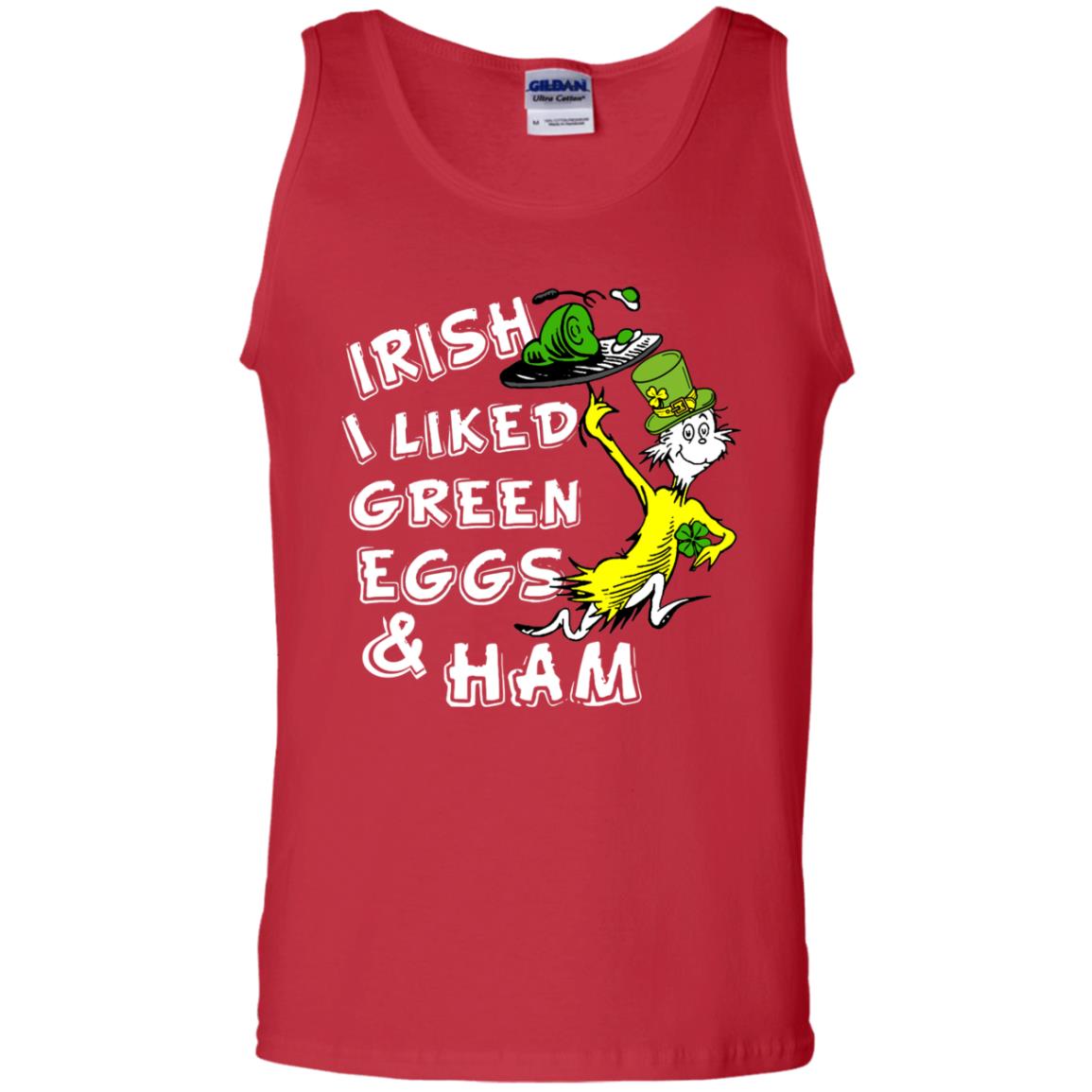 Irish I Liked Green Eggs And Ham T-shirt Red