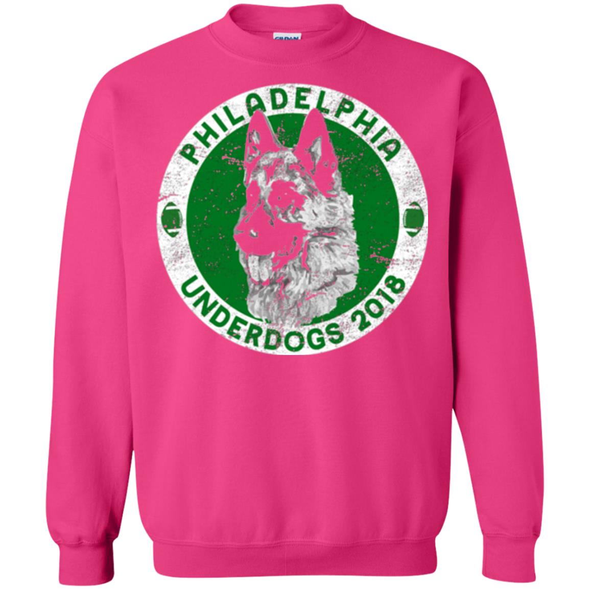 Dog Lover T-shirt Philadelphia Underdogs 2018 Distressed Heliconia