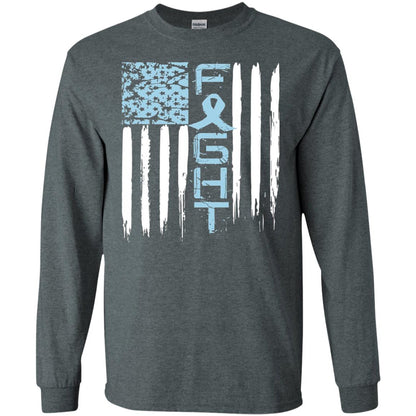 Fight Hope Prostate Cancer Awareness Cancer T-shirt Dark Heather
