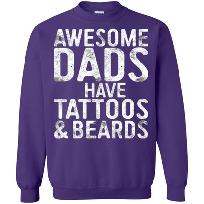 Daddy T-shirt Awesome Dads Have Tattoos And Beards Purple