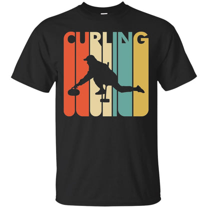 Vintage Style Curling T-shirt Black