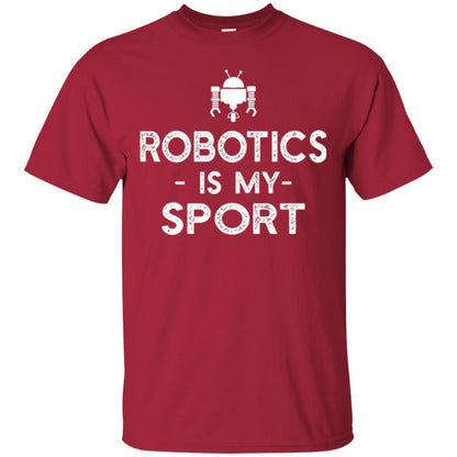 Robot Coder T-shirt Robotics Is My Sport Cardinal