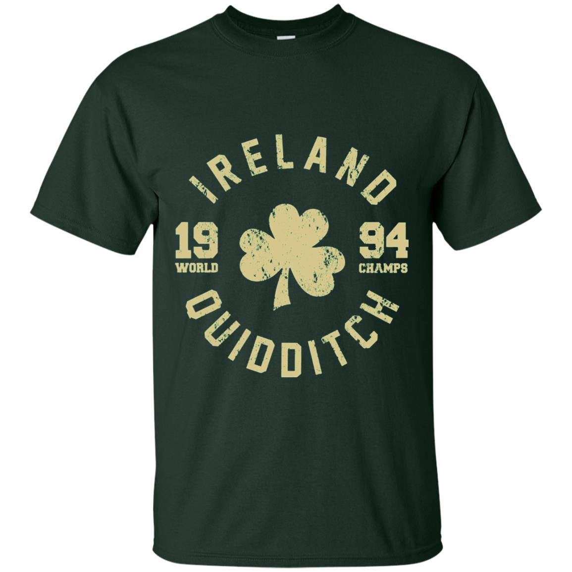 St. Patrick's Day Irish T-shirt Ireland Quidditch Forest Green