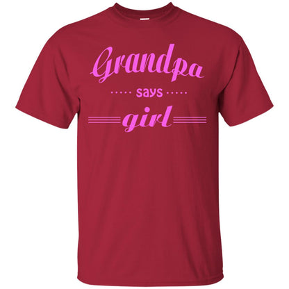 Grandpa Say Girl Shirt Cardinal