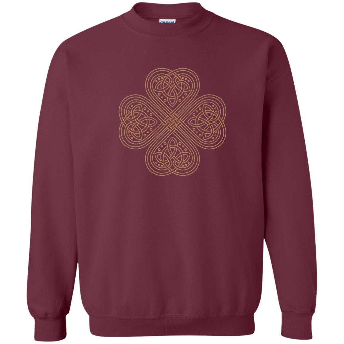 Irish Celtic Gold Knot Patricks Day Shirt Maroon