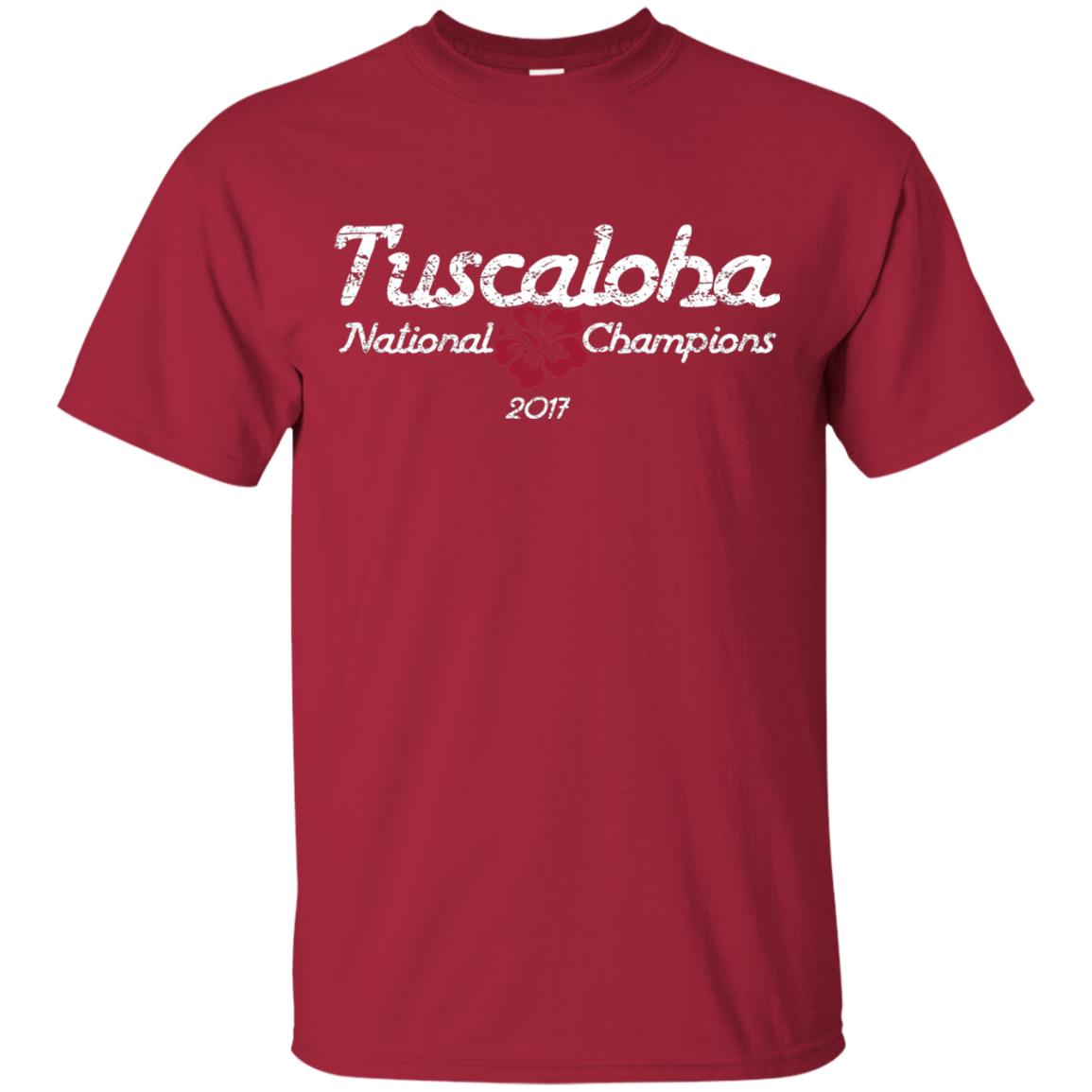 Football T-shirt Alabama Tuscaloha National Champions 2017 Cardinal