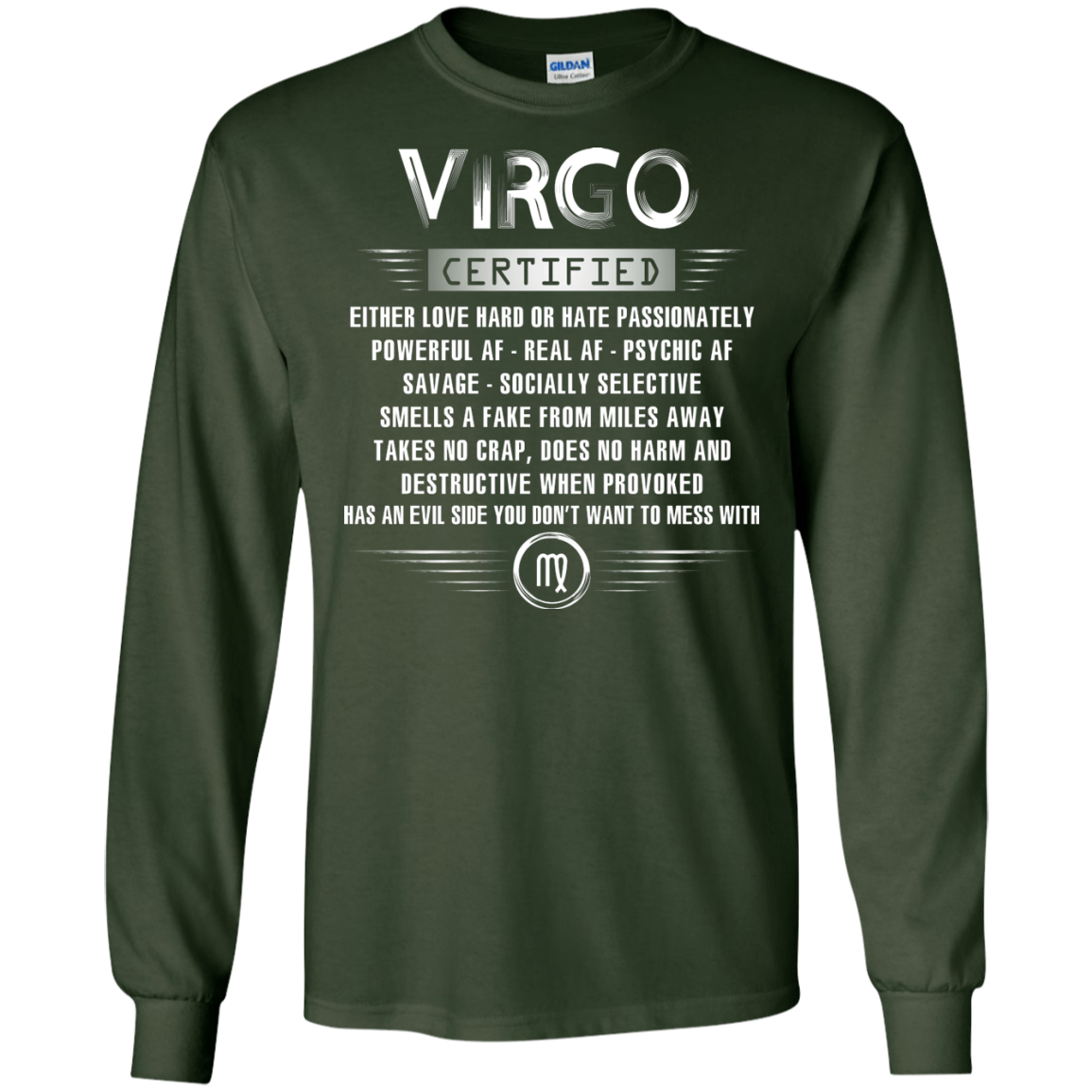 Virgo Certified Either Love Hard Or Hate Passionately Powerful Af T-shirt