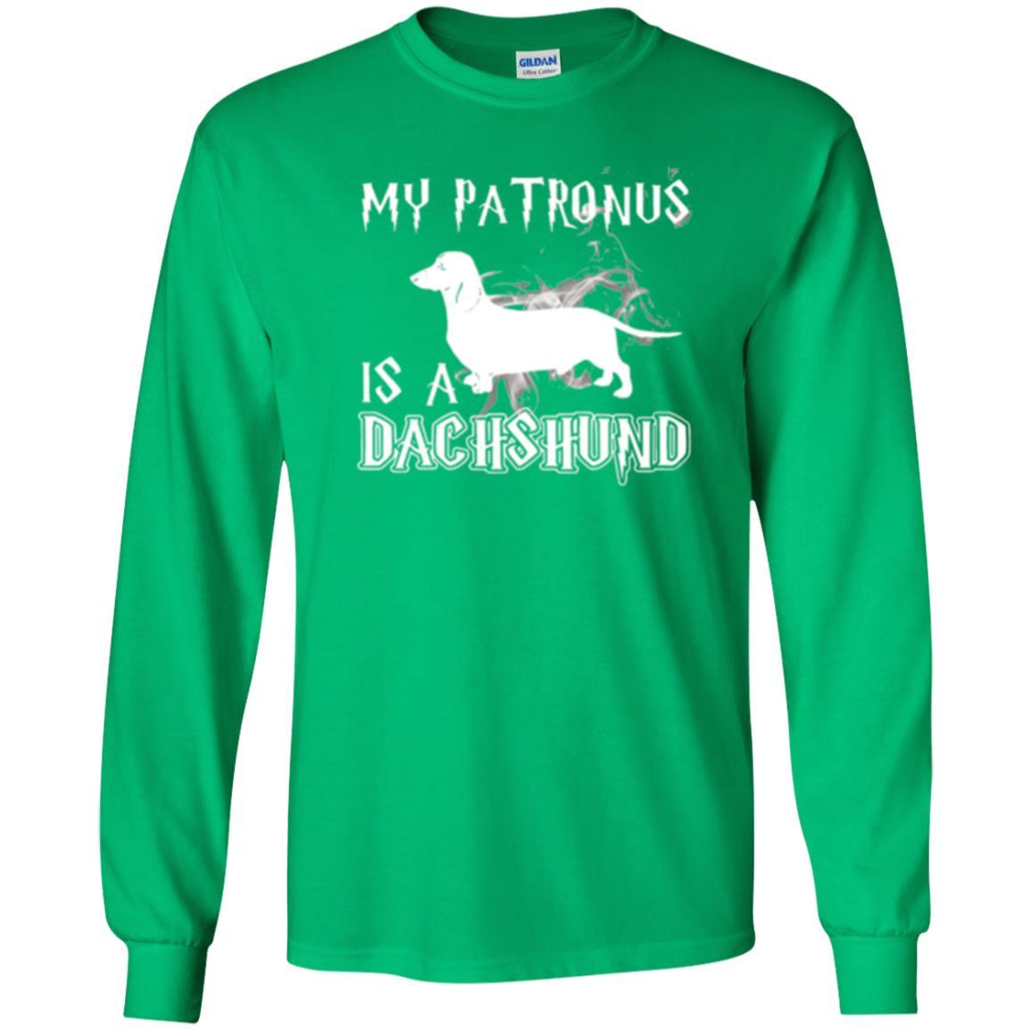 Dachshund Lover T-shirt My Patronus Is A Dachshund Irish Green