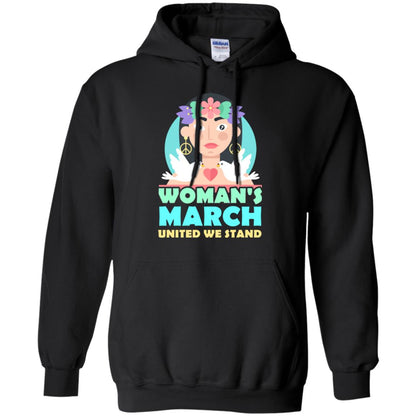 Woman Right T-shirt Womans March United We Stand Black