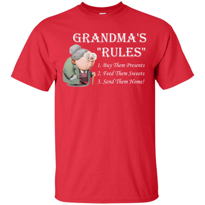 Grandma's Rules Send Them Home Grandmom Shirt Red