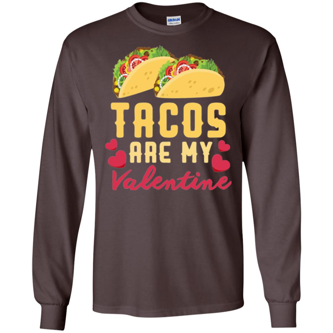 Funny Valentines Day Shirt Tacos Lovers Love Heart Gift Shirt Dark Chocolate